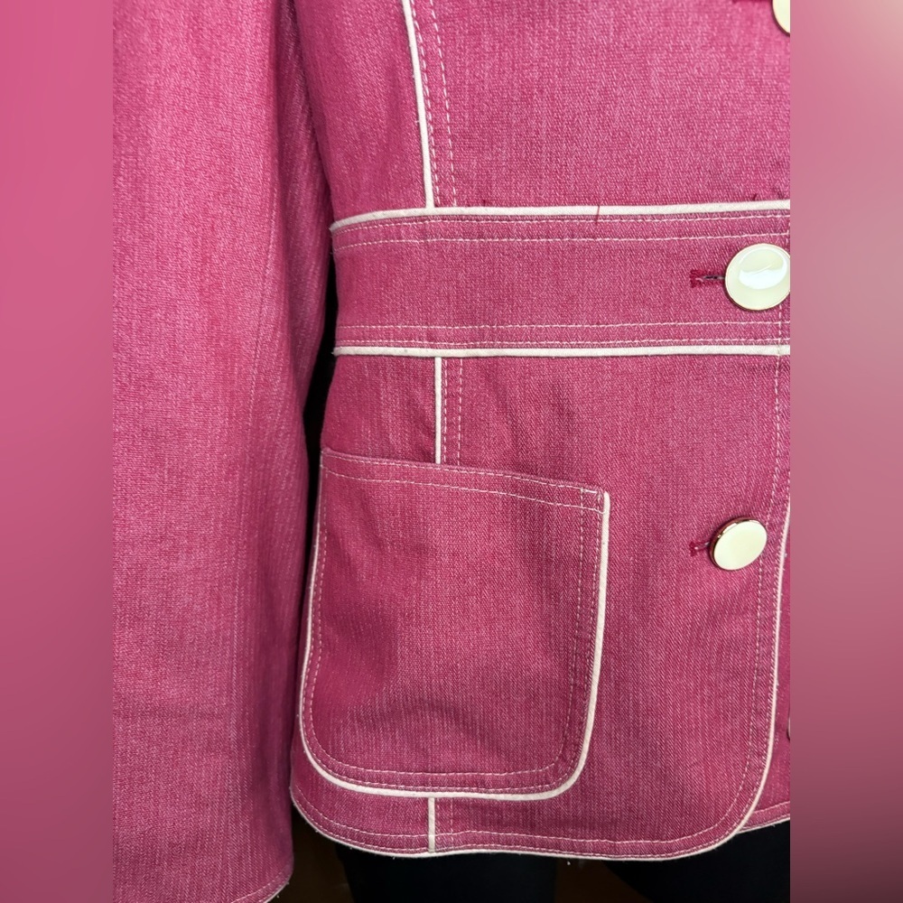 Cynthia Steffie vintage military style pink blazer sz small preloved - Picture 5 of 7